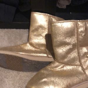 Gold boots
